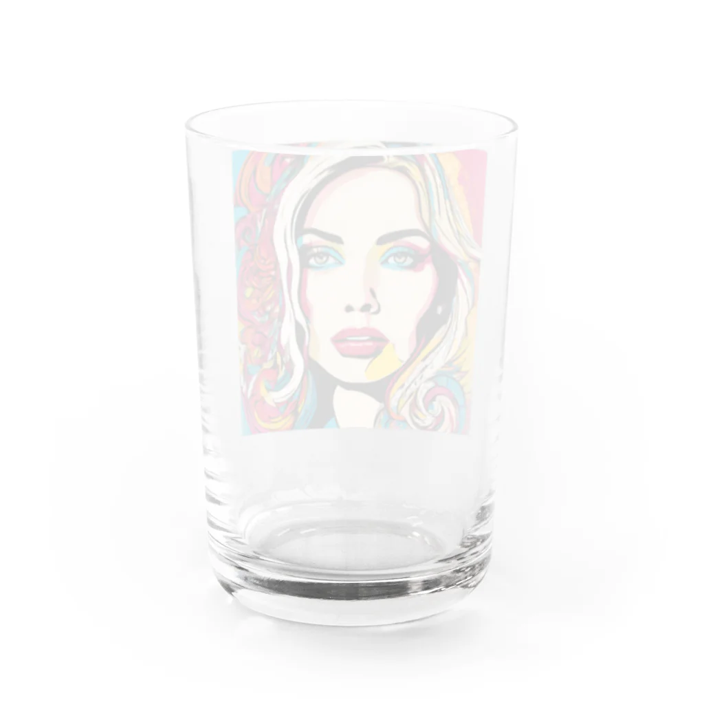 8890のポップアート Water Glass :back