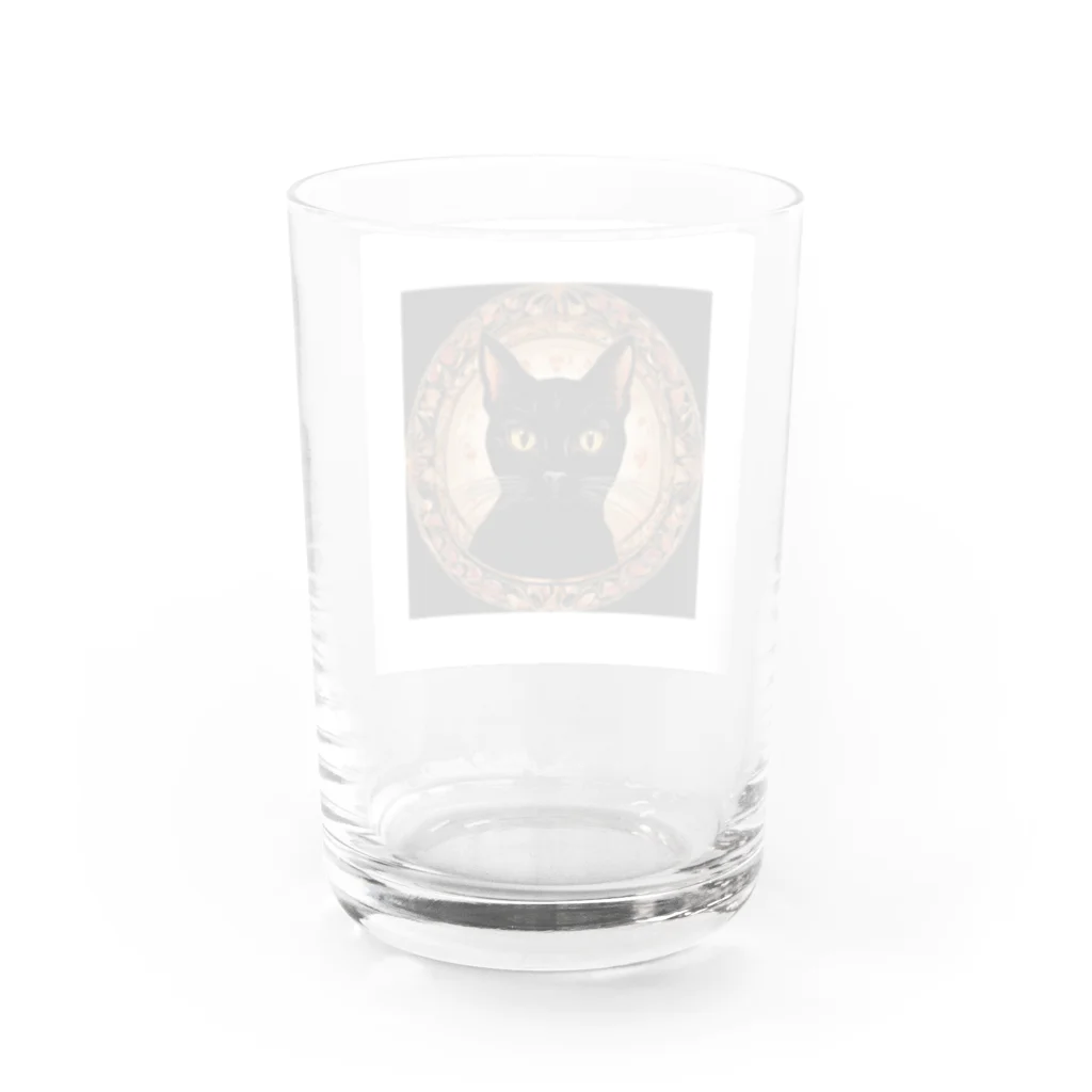 いっしーオリジナルの黒猫 グラス反対面