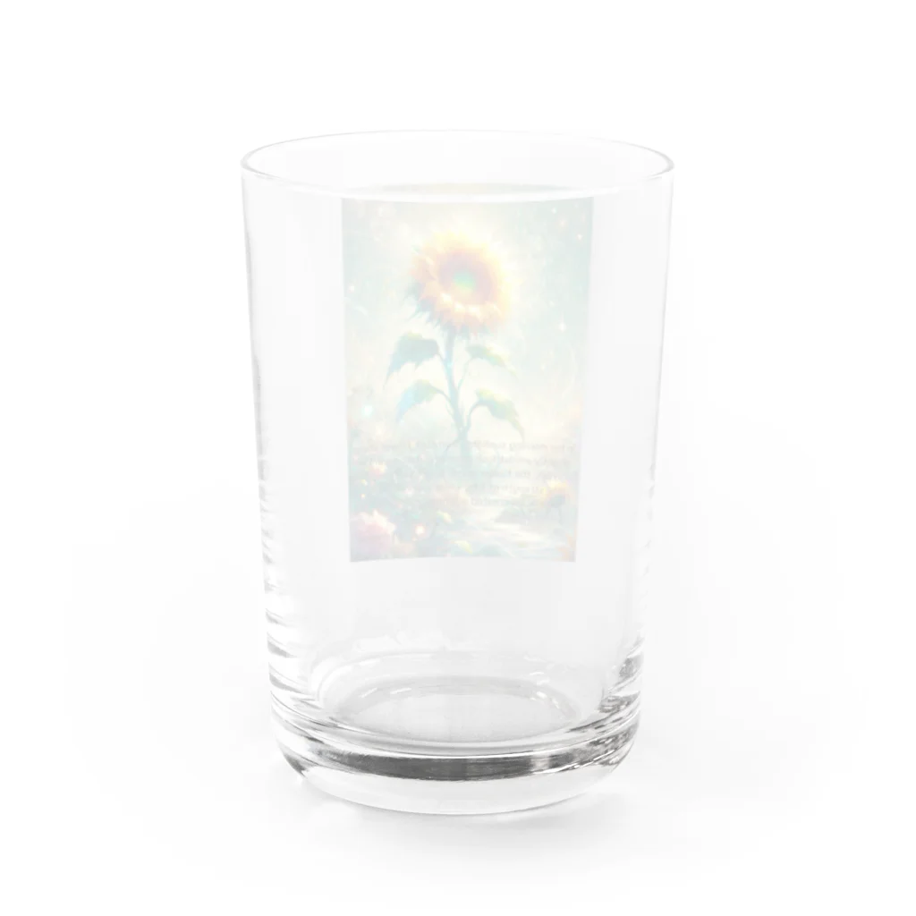 takapoonの「朝日の中の希望」 Water Glass :back