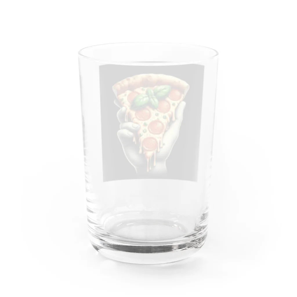 yuriseのおしゃれなpizzaのグッズ Water Glass :back