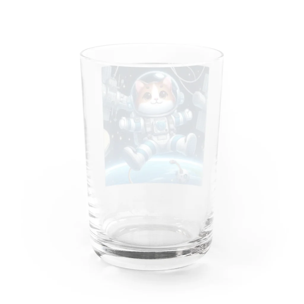 フルヤの宇宙で漂う宇宙飛行猫 Water Glass :back