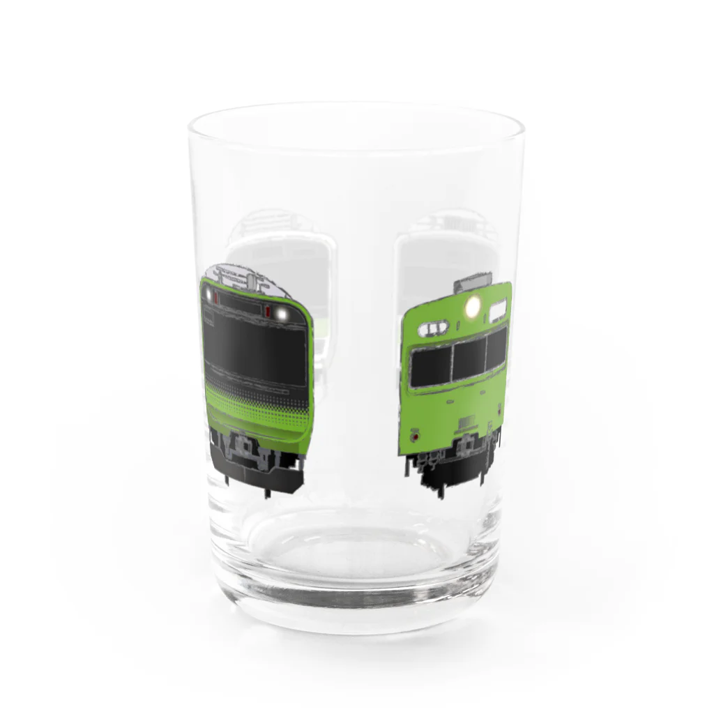 sushima_graphical_trains / SHI-DEの山手兄弟 Water Glass :back