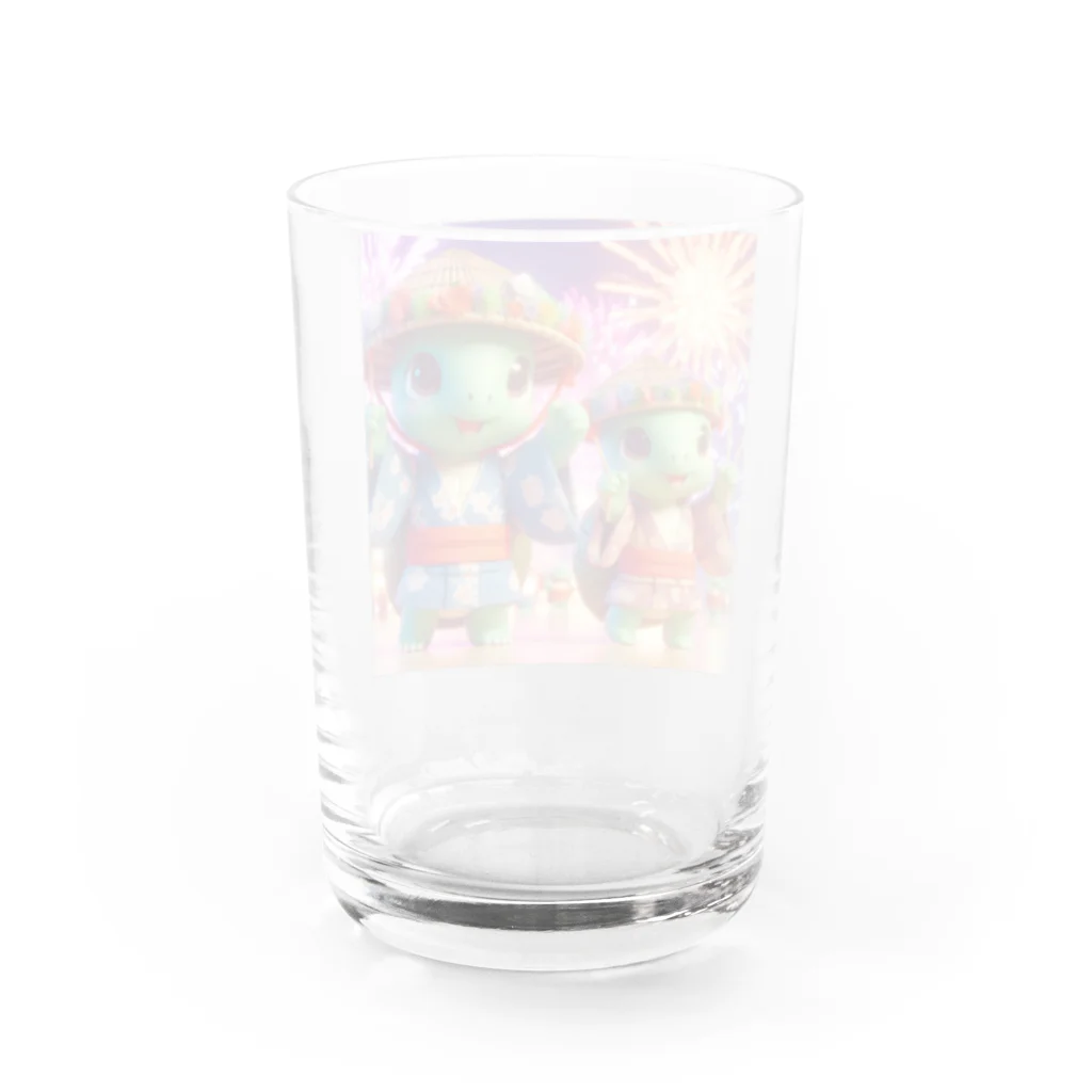 かめのオアシスのかめっち夏祭りへ行く Water Glass :back