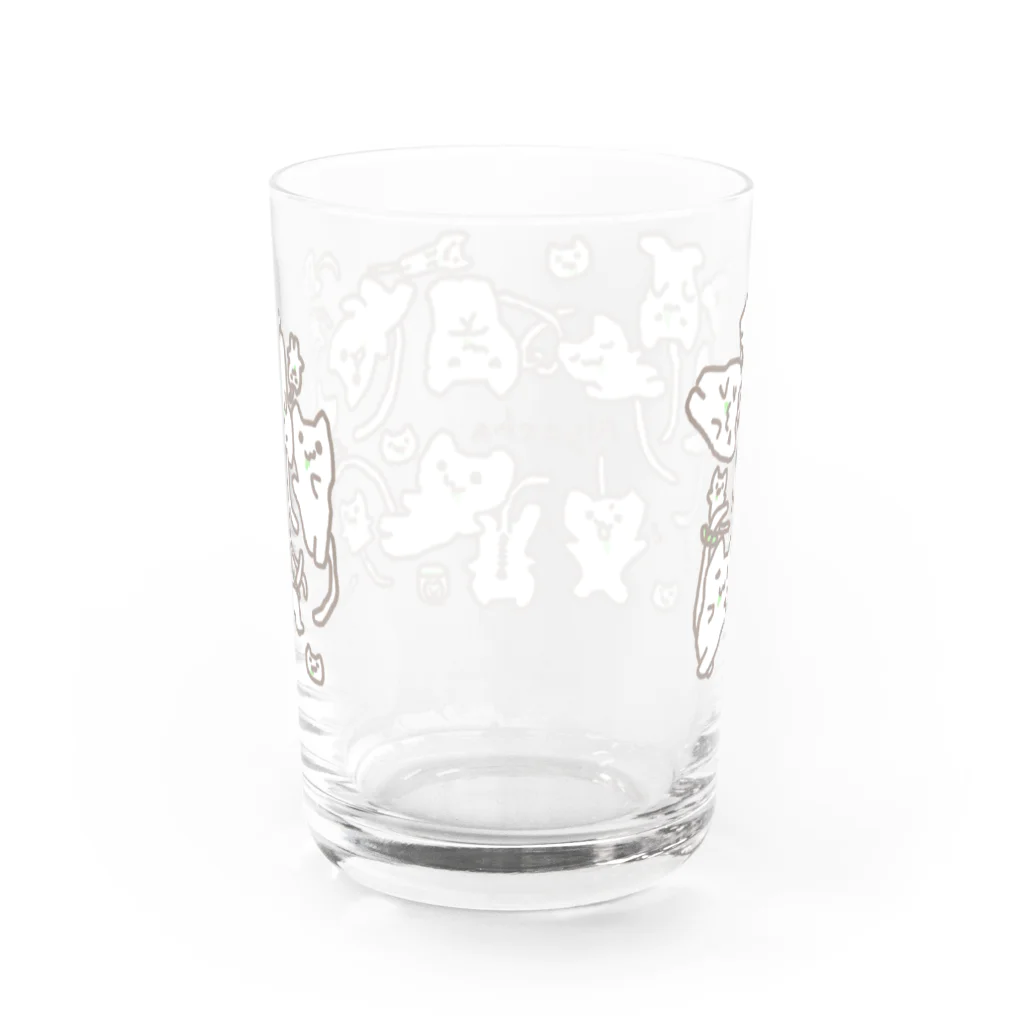 NYACHA&BOOCHAのにゃーちゃ、いっぱいにゃ Water Glass :back