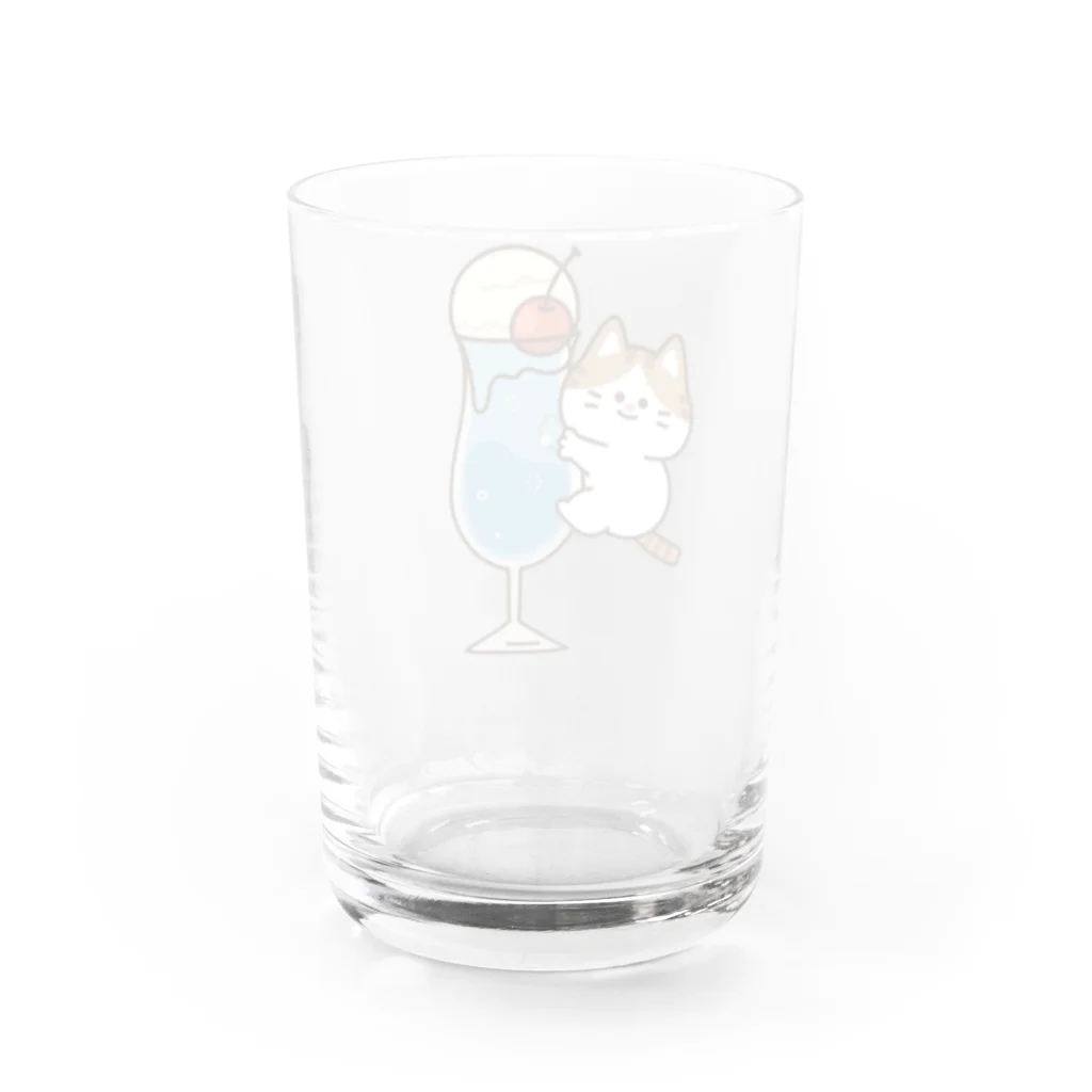 DECORのゆるかわにゃんこズ　クリームソーダver Water Glass :back