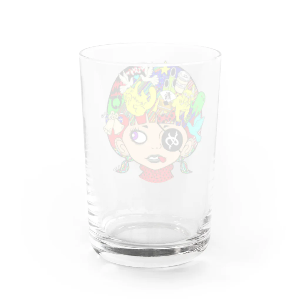 アソマサヤのペロンチョガール Water Glass :back