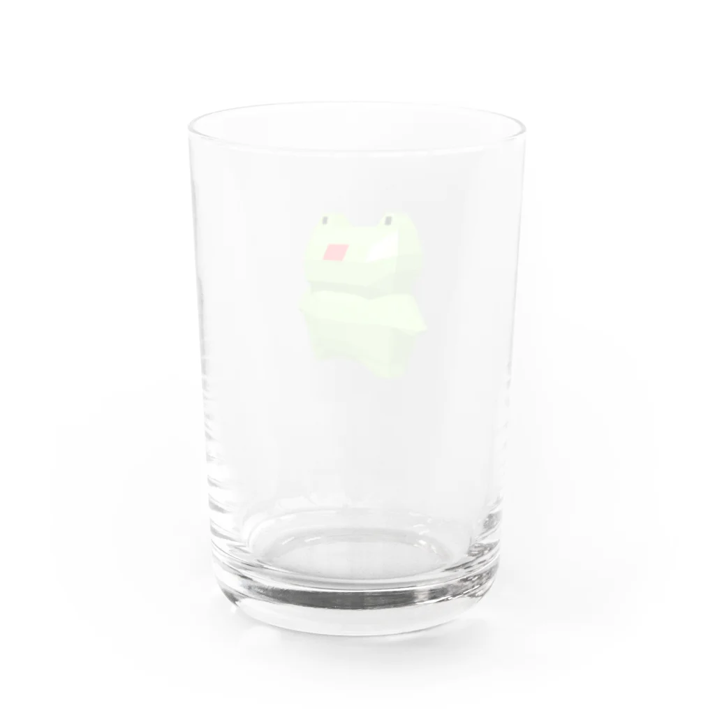 かえるのお店のポリゴンかえる Water Glass :back