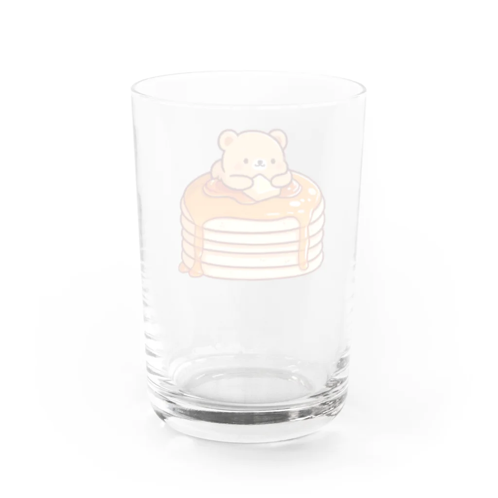 Slabo+Kariiのホットケーキとクマさん Water Glass :back