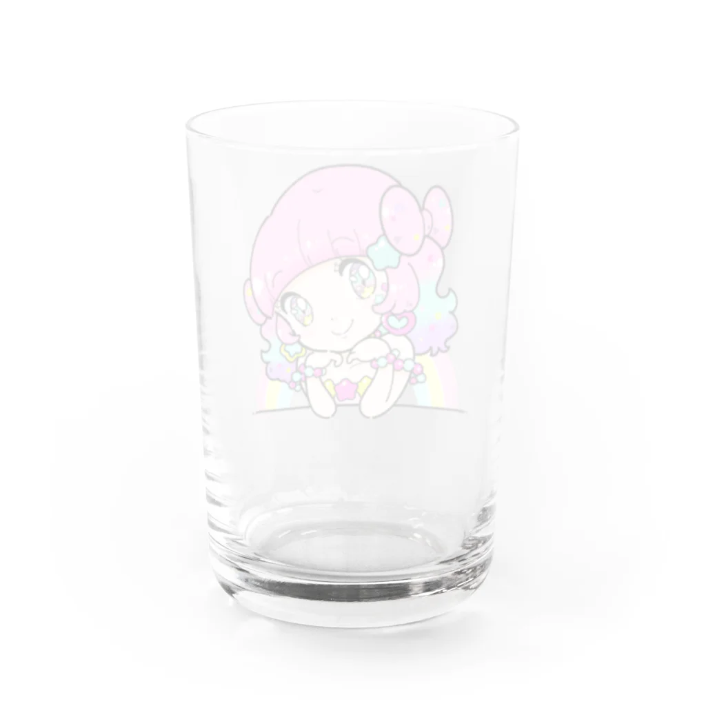  mogのわたあめちゃん Water Glass :back