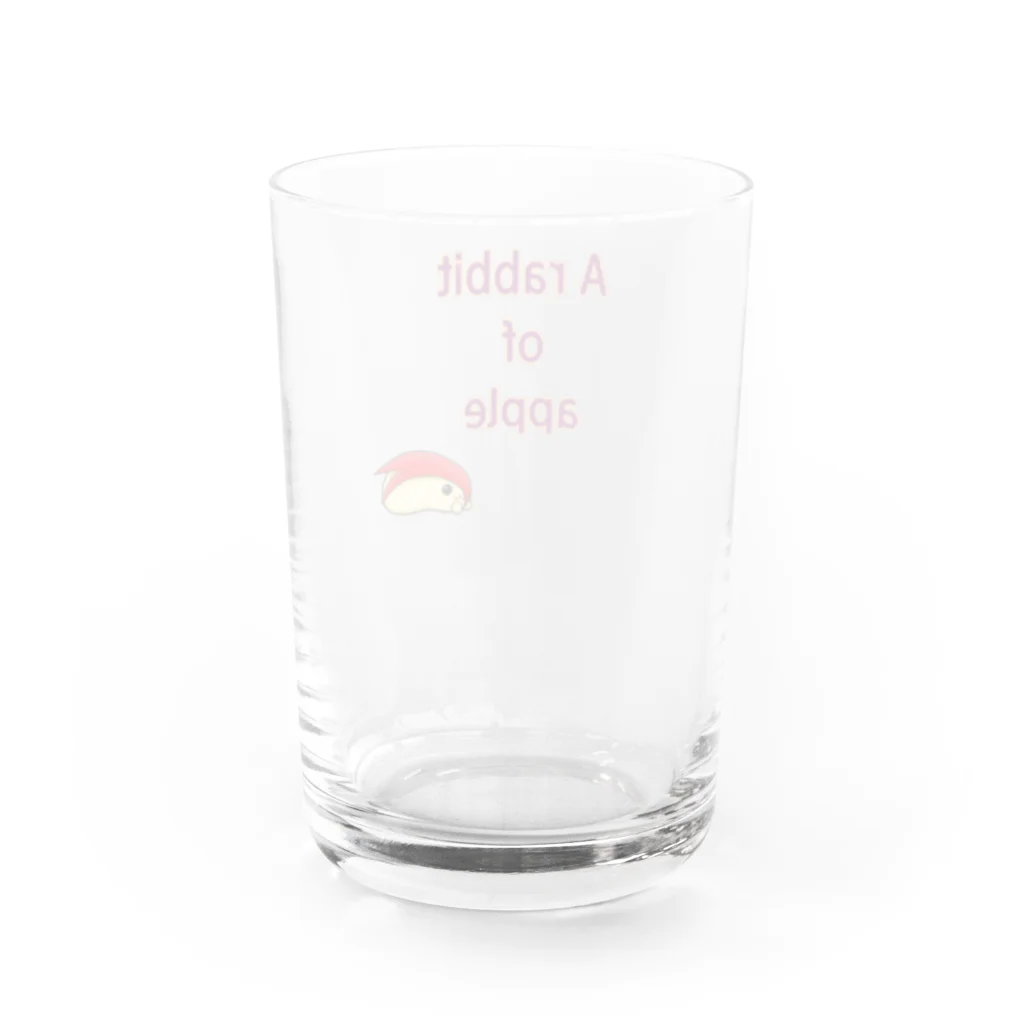 Lily bird（リリーバード）の英字付き うさぎリンゴちゃん Water Glass :back