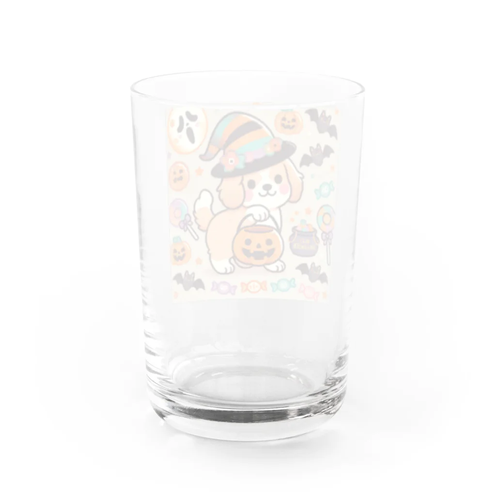 あとりえmignonのハロウィンドッグ Water Glass :back