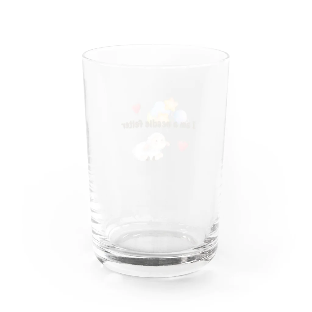 t & fluffyの羊毛フェルト好きさんに贈る I am ニードルフェルター I love ニードルフェルト グッズ Water Glass :back