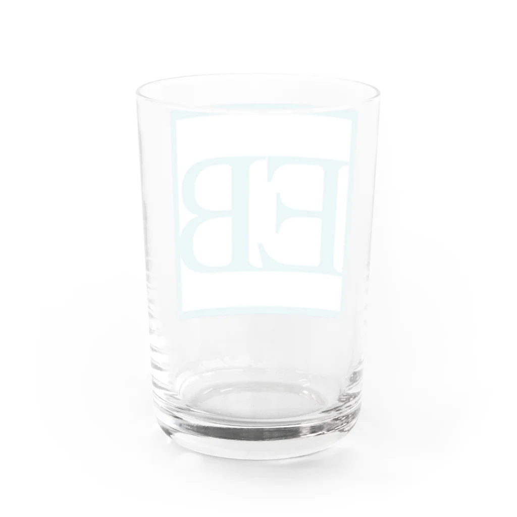 ユミオカ、どっと混む。の四角いEB Water Glass :back