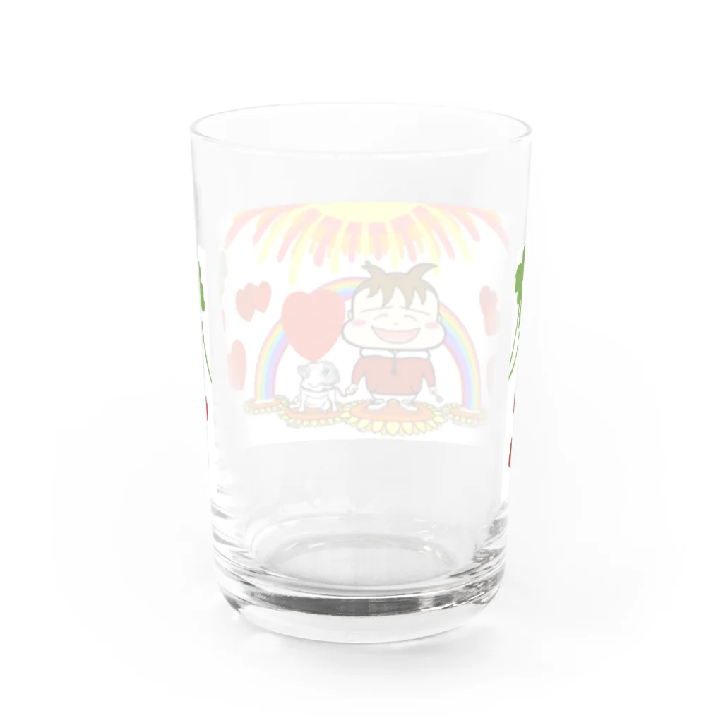 アイルの心のアトリエのLove & Happiness  Water Glass :back