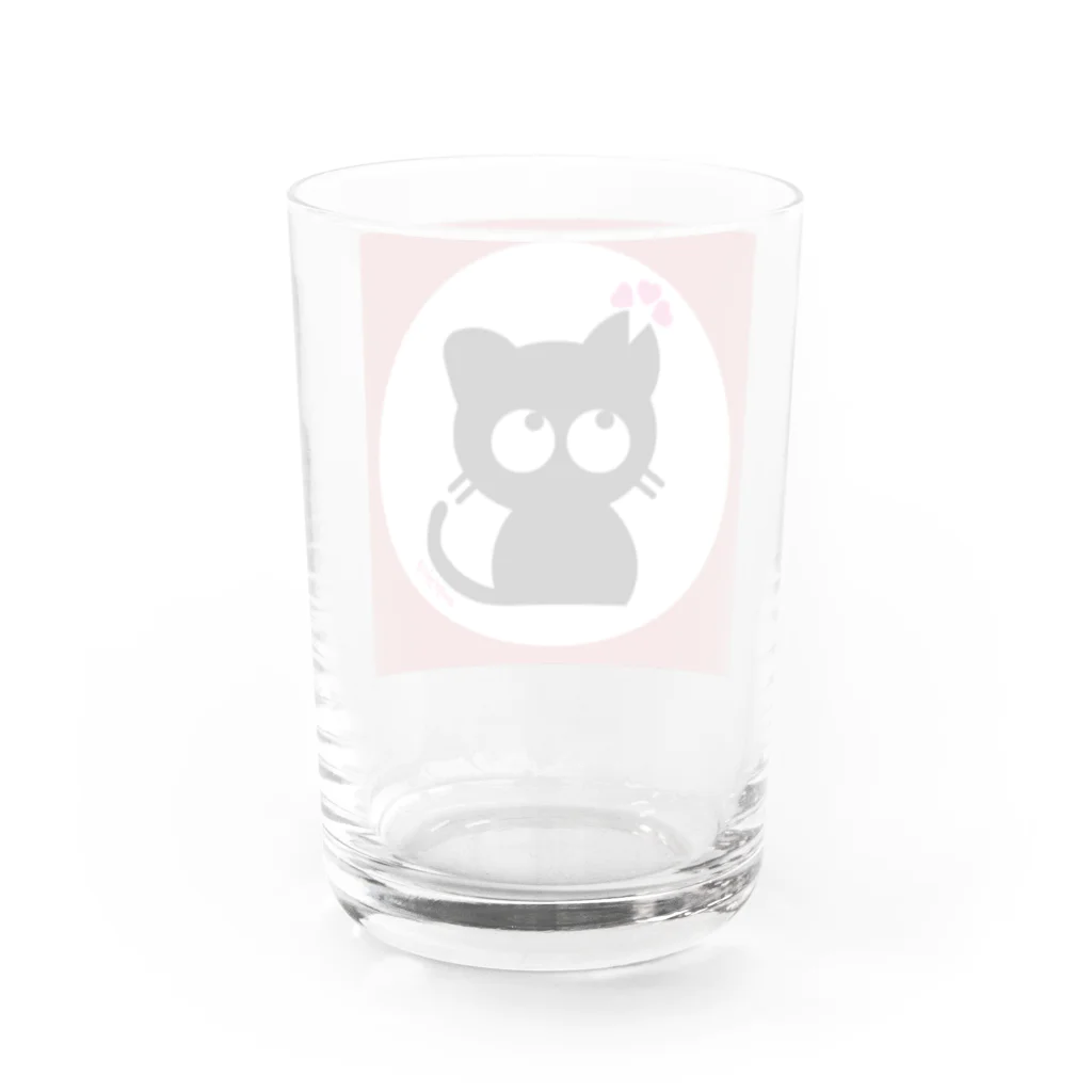 angryhipのさくら黒ねこ Water Glass :back