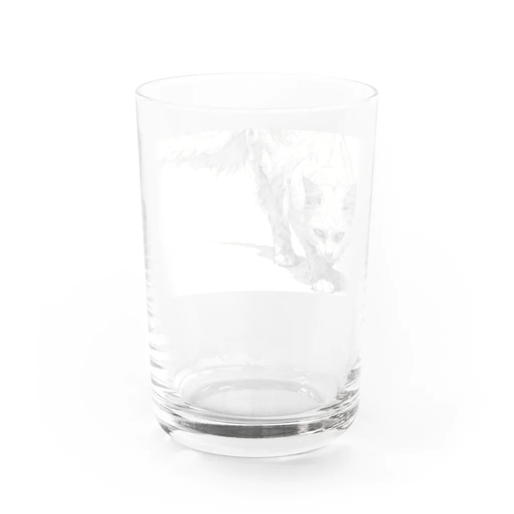 sperz shopの威嚇白猫 Water Glass :back