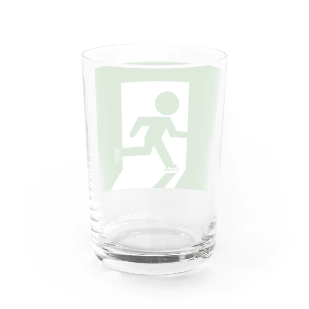 chyumonの非常口スケーター Water Glass :back