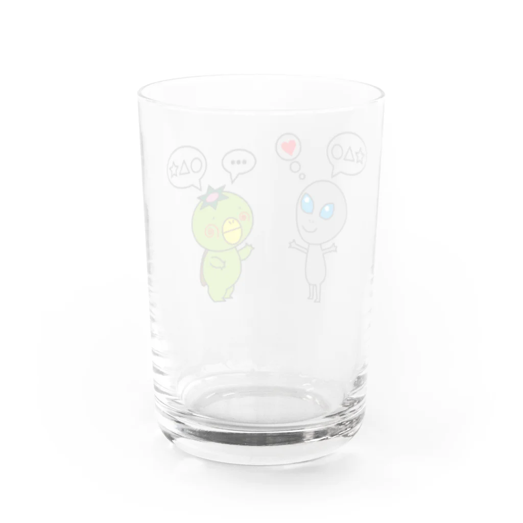 H2Styleのかっぱと宇宙人 Water Glass :back