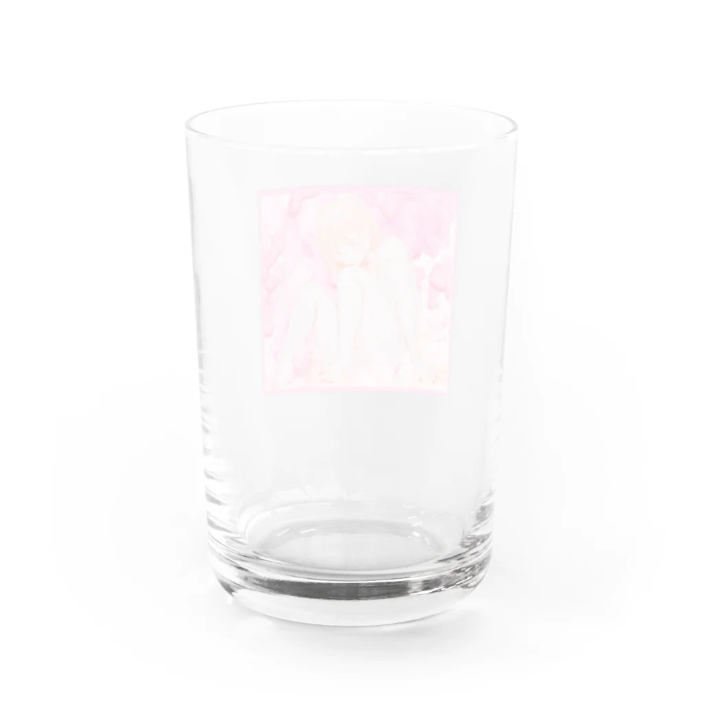 ミドルのおえかき帳の病める時もって言ってよ Water Glass :back