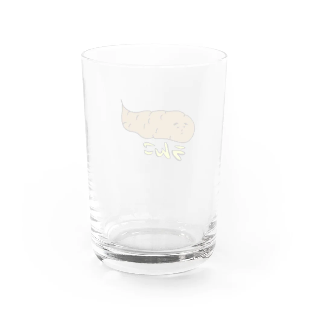 壮平シールの普通のうんこ Water Glass :back