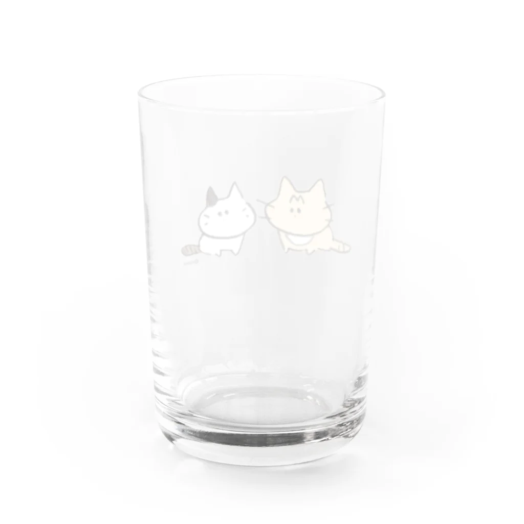 ナナちゃん・ポンちゃんのお店【SUZURI支店】のナナポンちゃん Water Glass :back