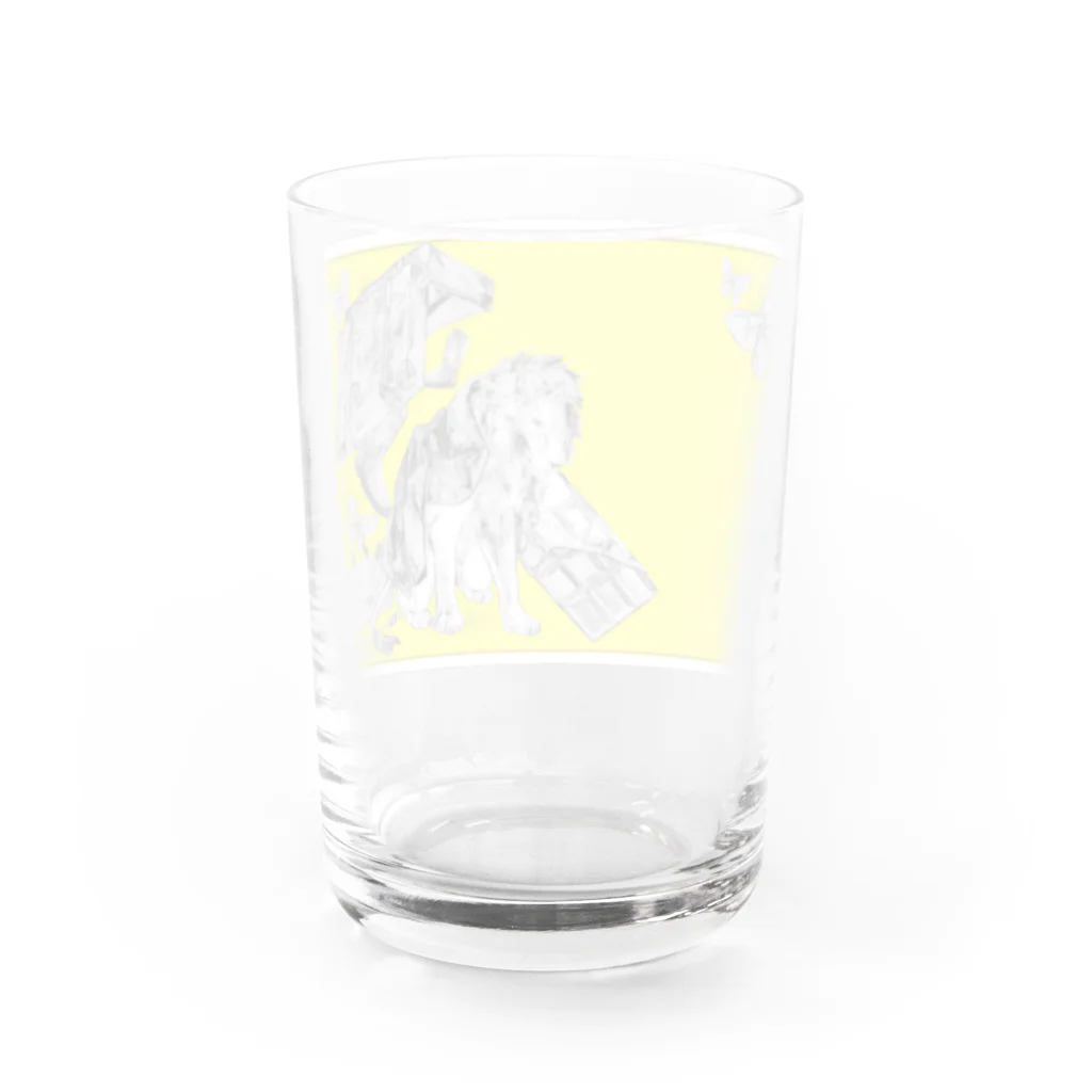 made blueのRetro Design Letter Water Glass :back