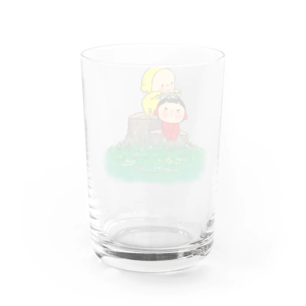 Yukiの黄色いヤツの花冠 Water Glass :back