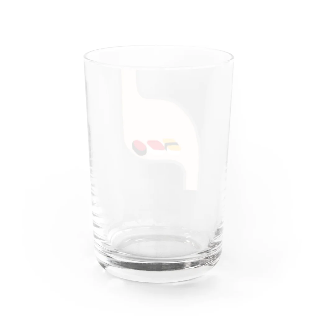 ざわ屋の今朝寿司を食べた人 Water Glass :back