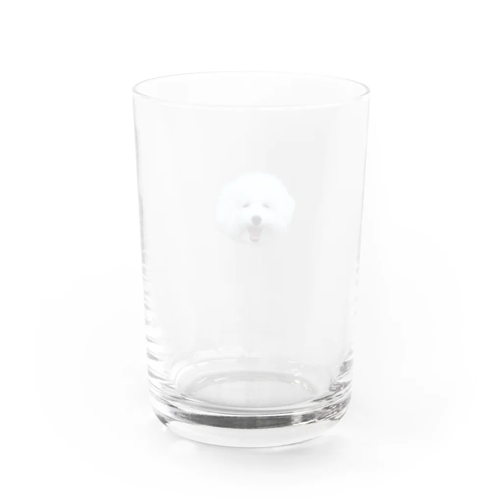 プーたまのにっこり犬 Water Glass :back