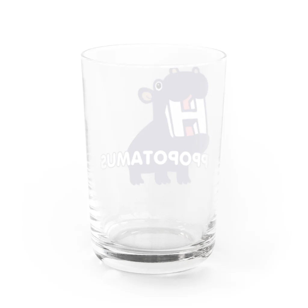 キッズモード某の理由なきカバ Water Glass :back