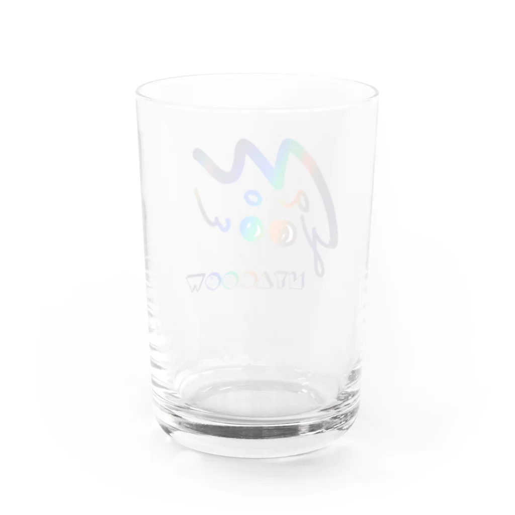 artist nyaooowのにゃおのロゴ Water Glass :back