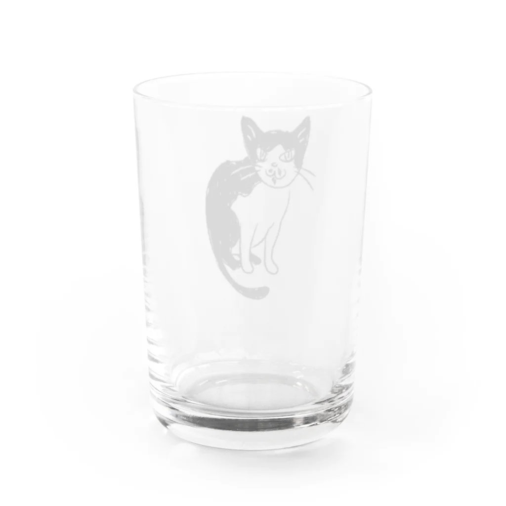 むしんちのニヒルな猫 Water Glass :back