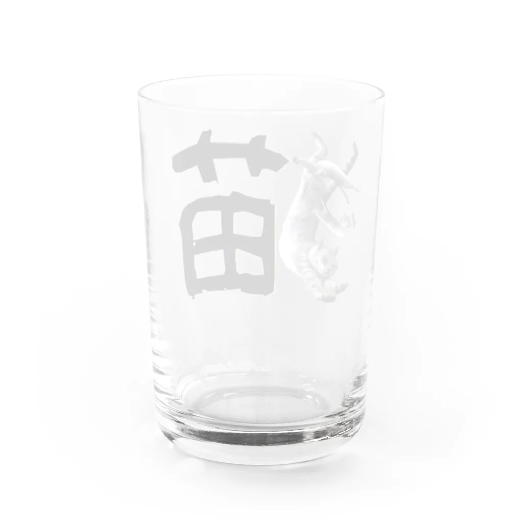 ちばっちょ【ち畳工房&猫ねこパラダイス】の猫文字２ Water Glass :back