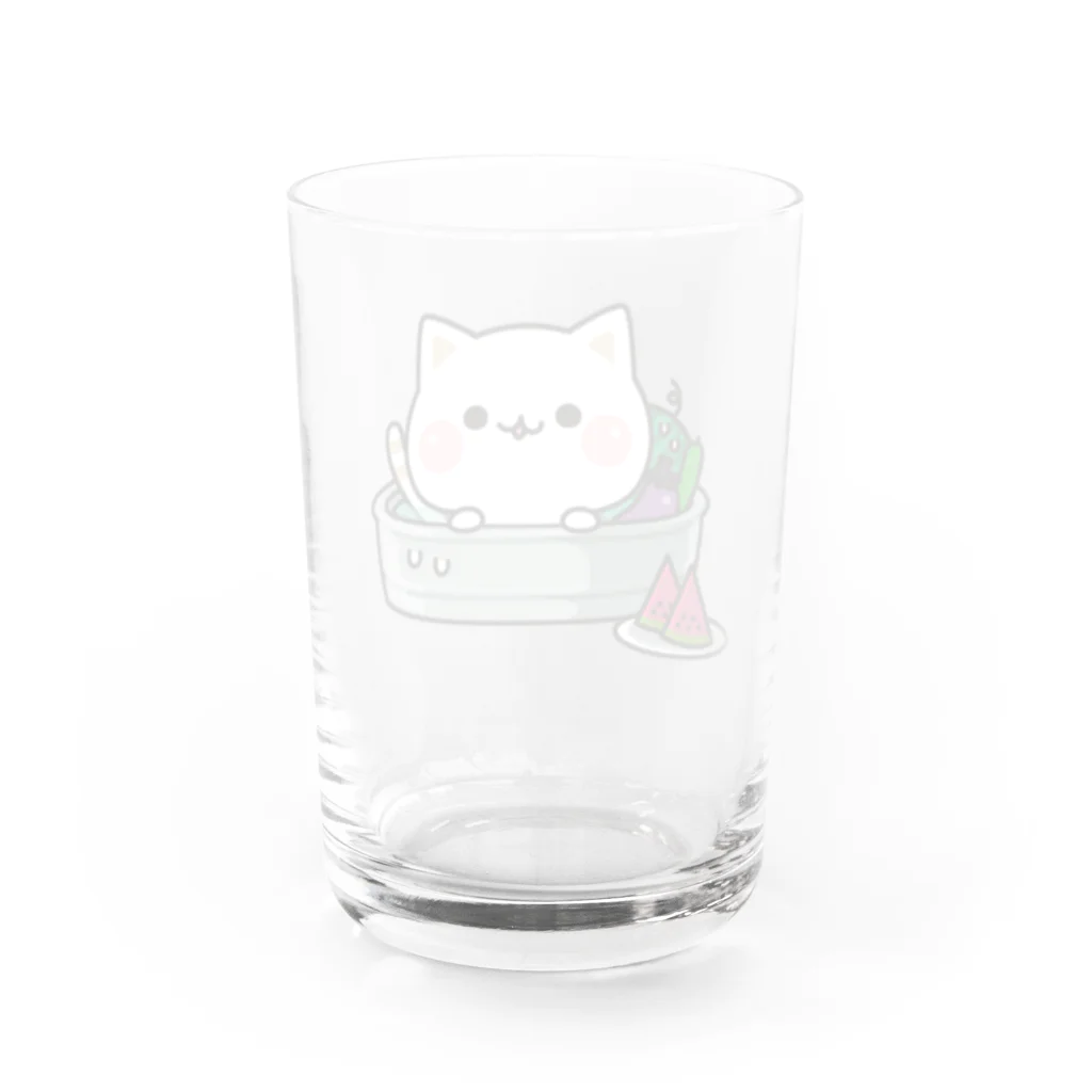 DECORの気づかいのできるネコ　夏ver. Water Glass :back