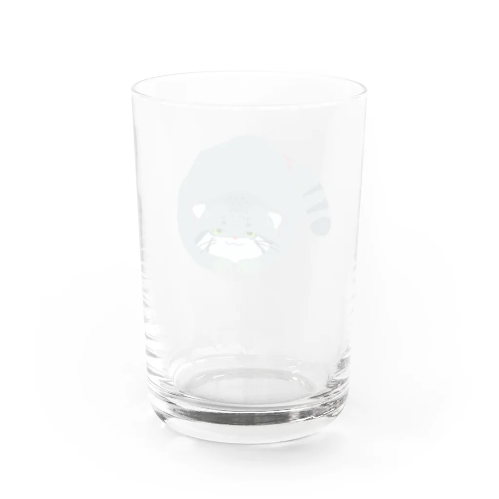 ちゃこぺん（SUZURI店）のマヌルネコさん Water Glass :back