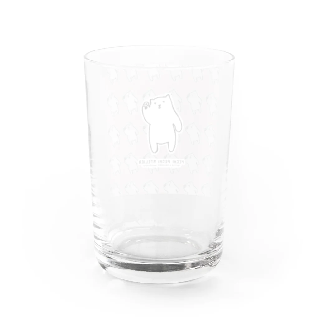 ぺちぺち工房 Pechi Pechi Atelierのしろくまがいっぱい Water Glass :back