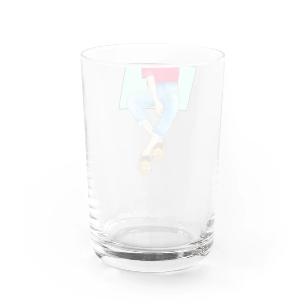 ミドリ ハナ@maro_coのすわってみる Water Glass :back