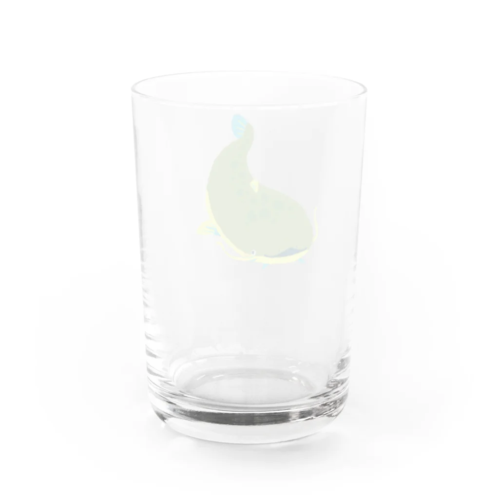 ちゃこぺん（SUZURI店）のナマズ Water Glass :back