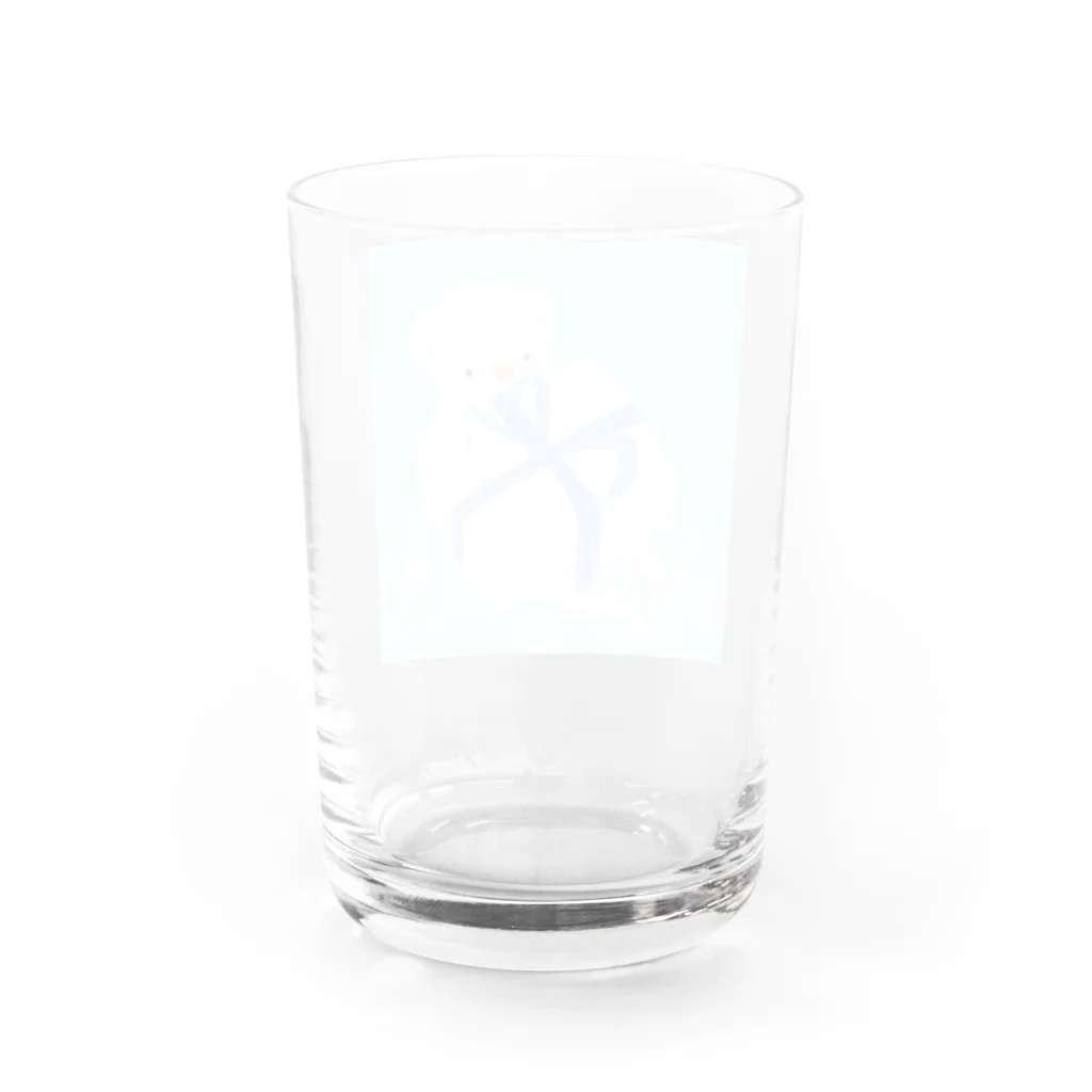 Bajeのプレゼントとフェレット 水色 Water Glass :back