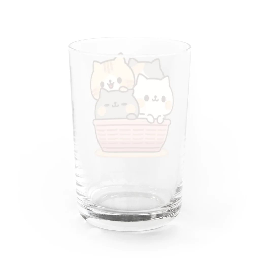 DECORのネコがいっぱい/カゴver. Water Glass :back