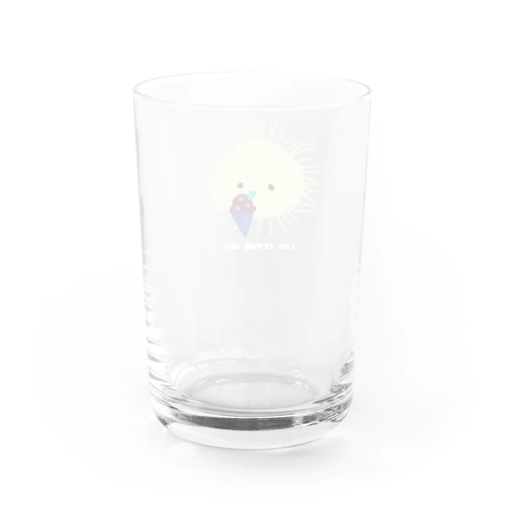 おもち屋さんのアイスうに(色反転) Water Glass :back