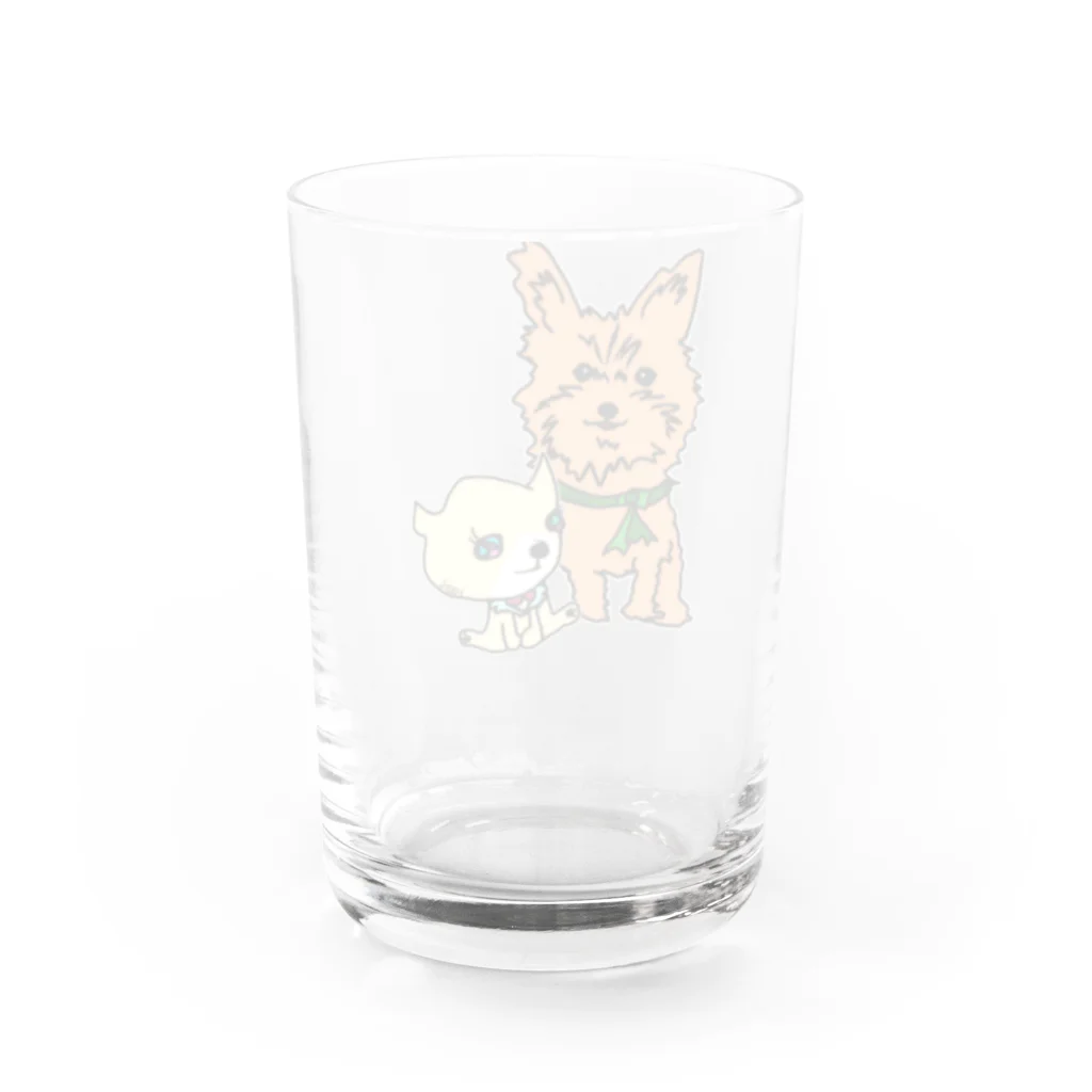 h45m69のポンタとハニ🐶❤️❤️❤️❤️ Water Glass :back