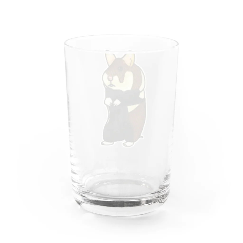 ぺちぺち工房 Pechi Pechi Atelierのクロハラハムスター Water Glass :back