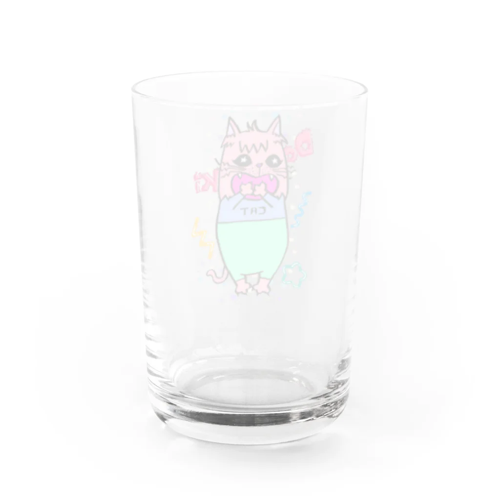 tottoのDokiっとキャット(ピンク) Water Glass :back