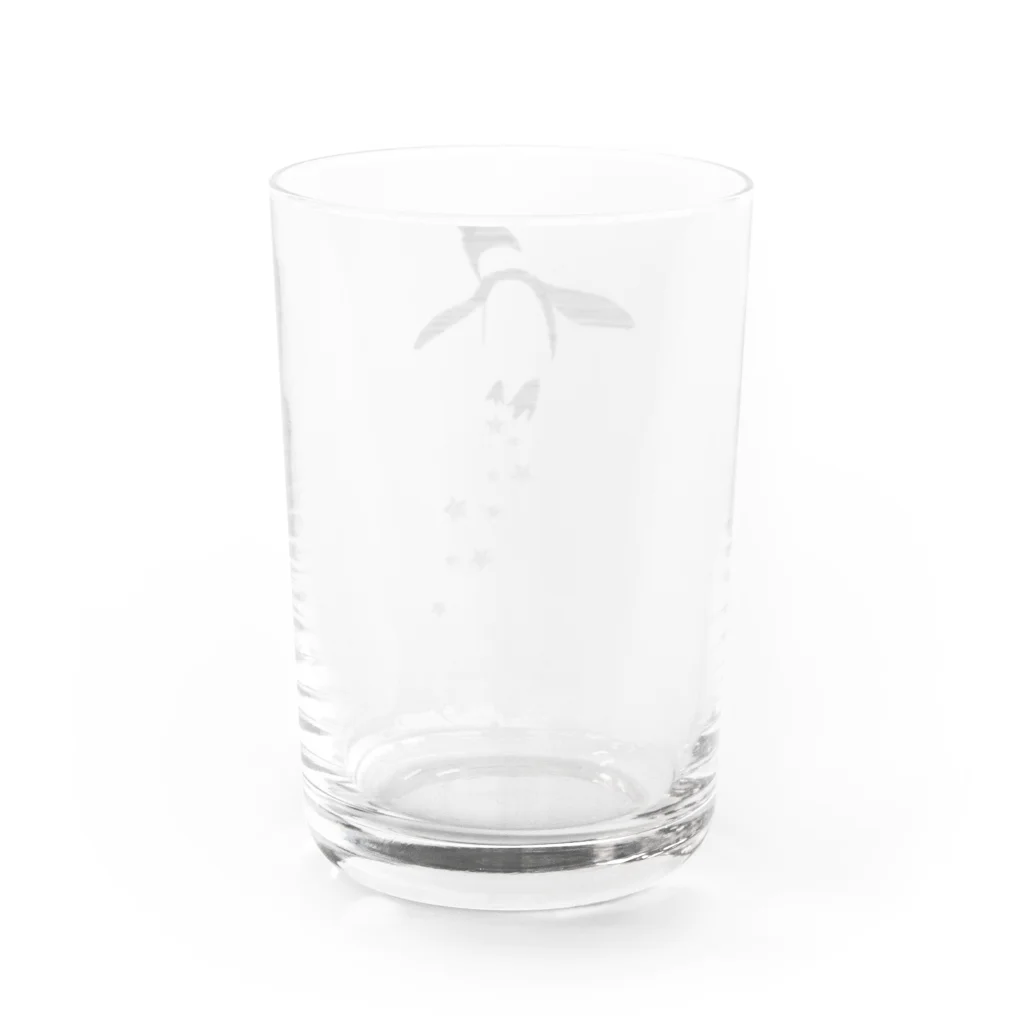 sarada-netの星飛びペンギン Water Glass :back