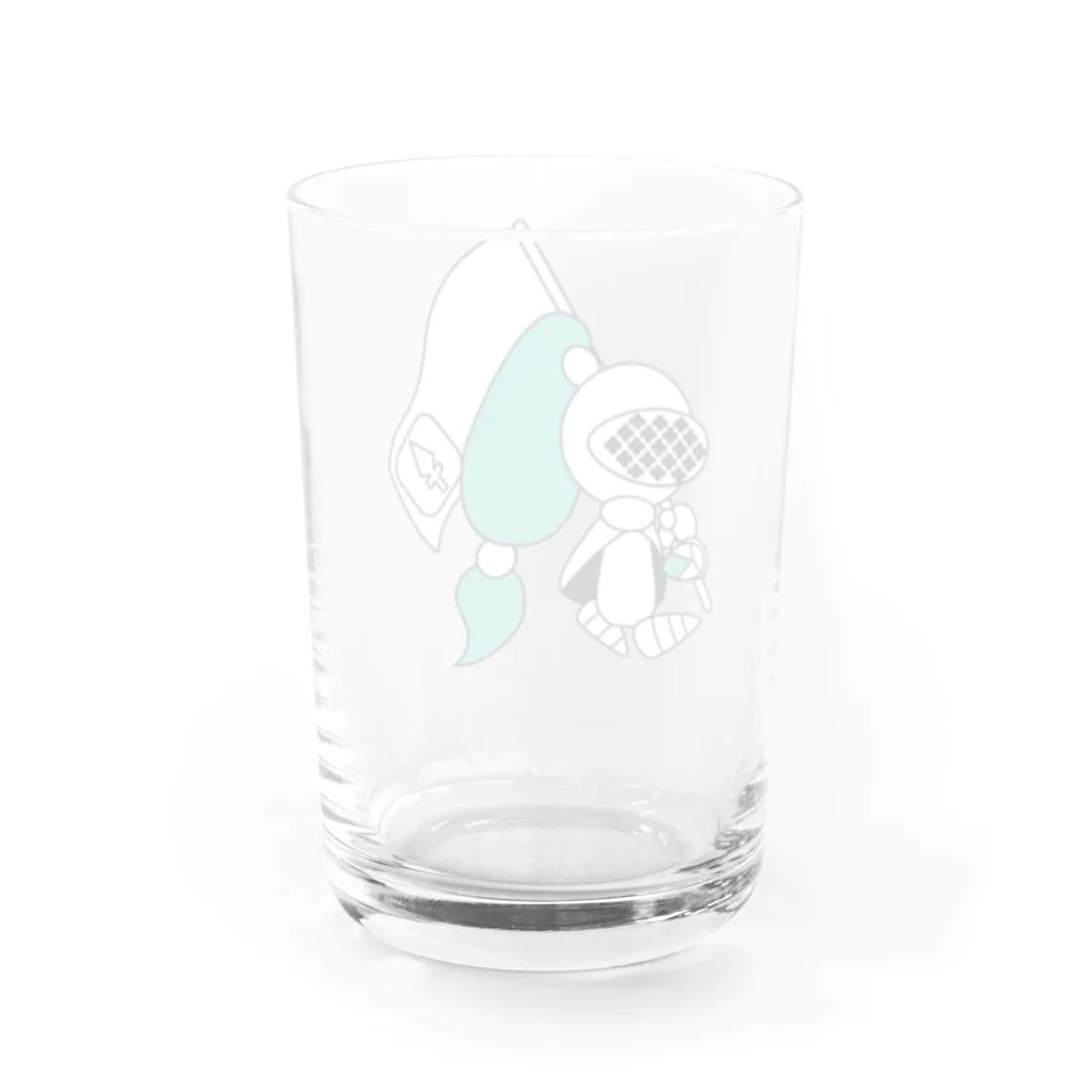 ウサネコのナイツ・フラッグ Water Glass :back