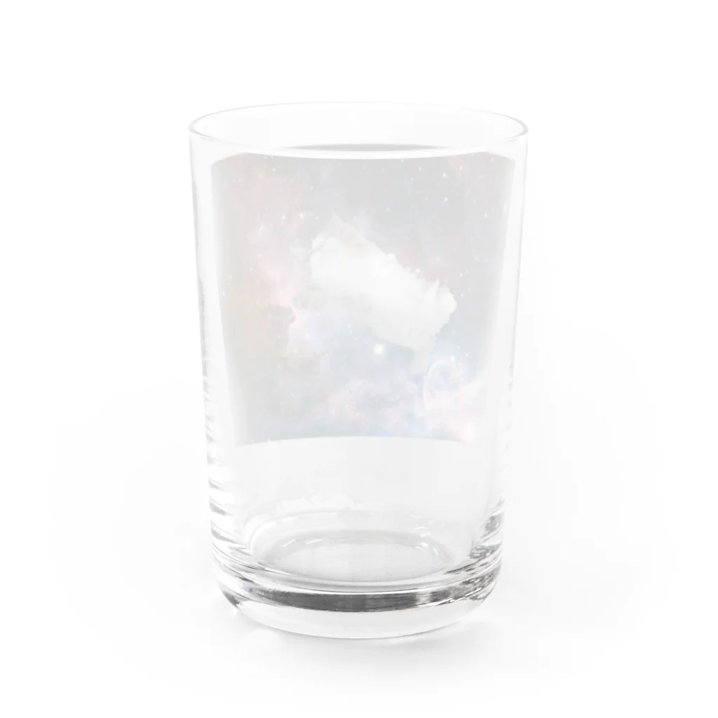 おもち屋さんのスペースキャット Water Glass :back