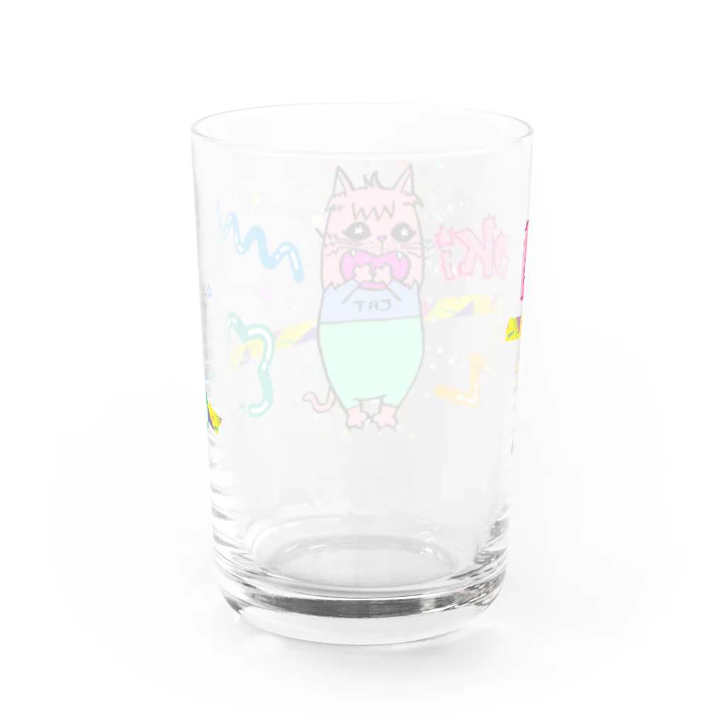 tottoのDokiっとキャット(ピンク)  Water Glass :back