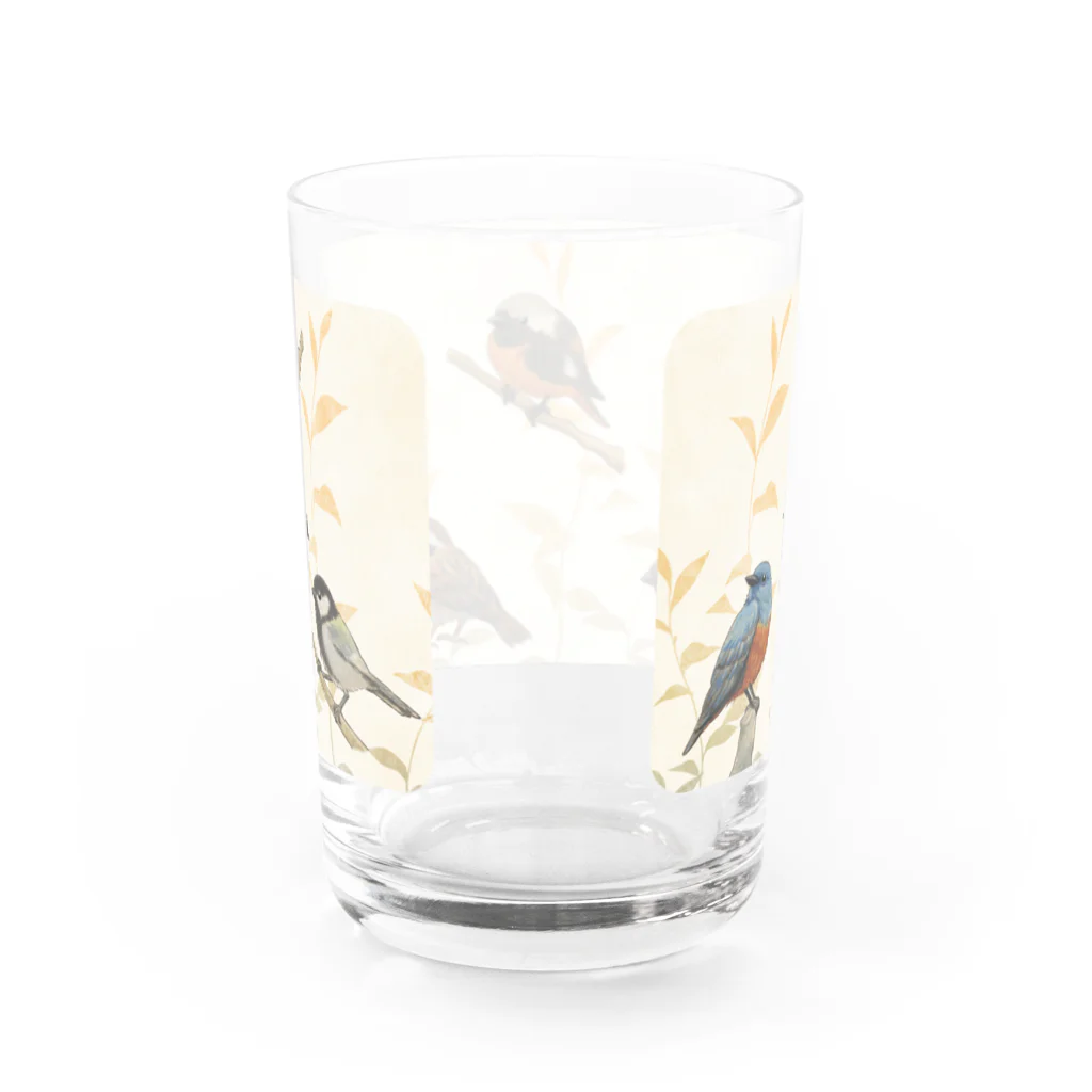 TeaDrop.Cの野鳥 Water Glass :back