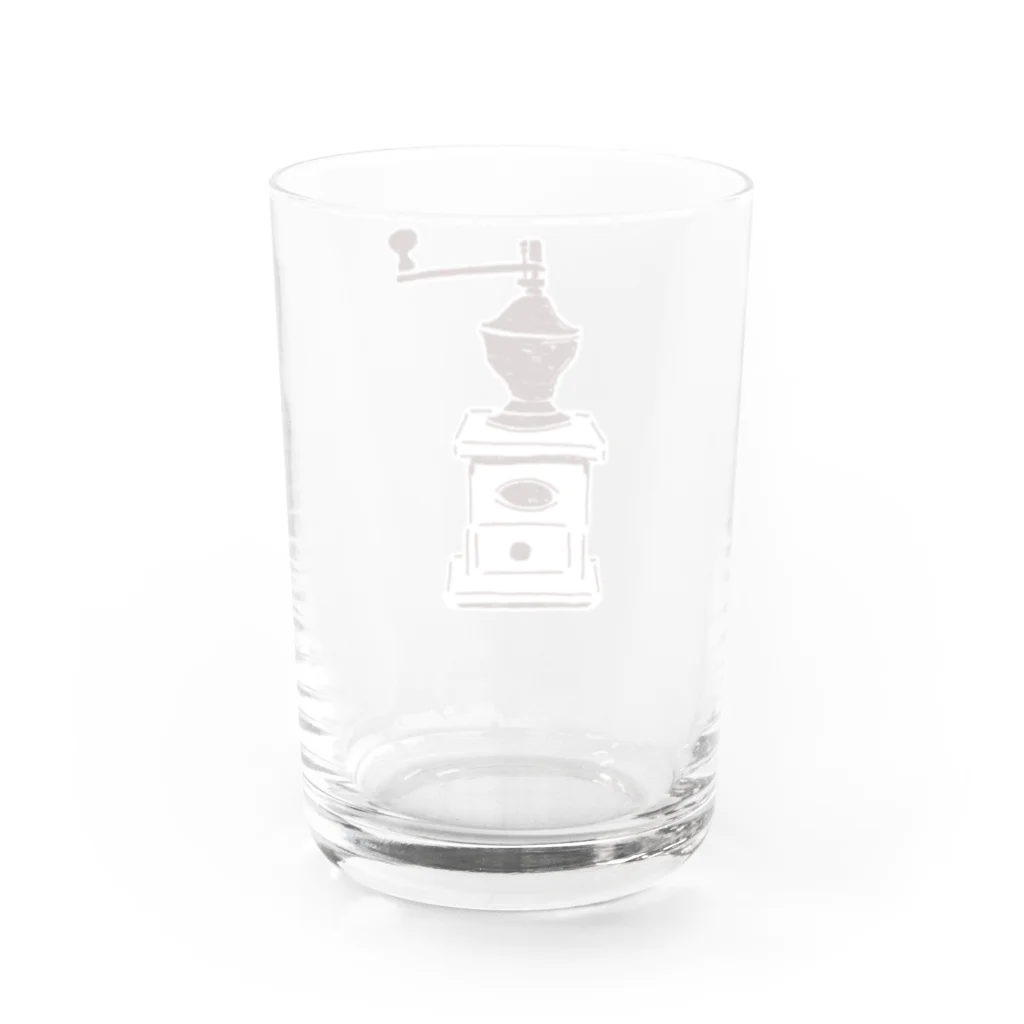 NIKORASU GOの喫茶店マスター専用デザイン「コーヒーミル」（Tシャツ・パーカー・グッズ・ETC） Water Glass :back